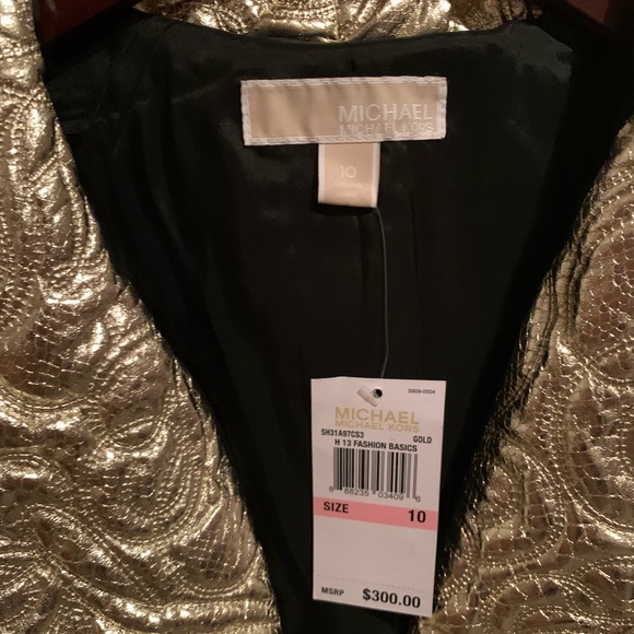 Michael Kors shilted gold baraque jacket - Picture 2 of 9